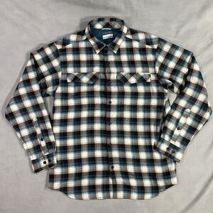Columbia Shirt Men’s Size Medium Multicolor Plaid Flannel Omni-Wick Outdoor